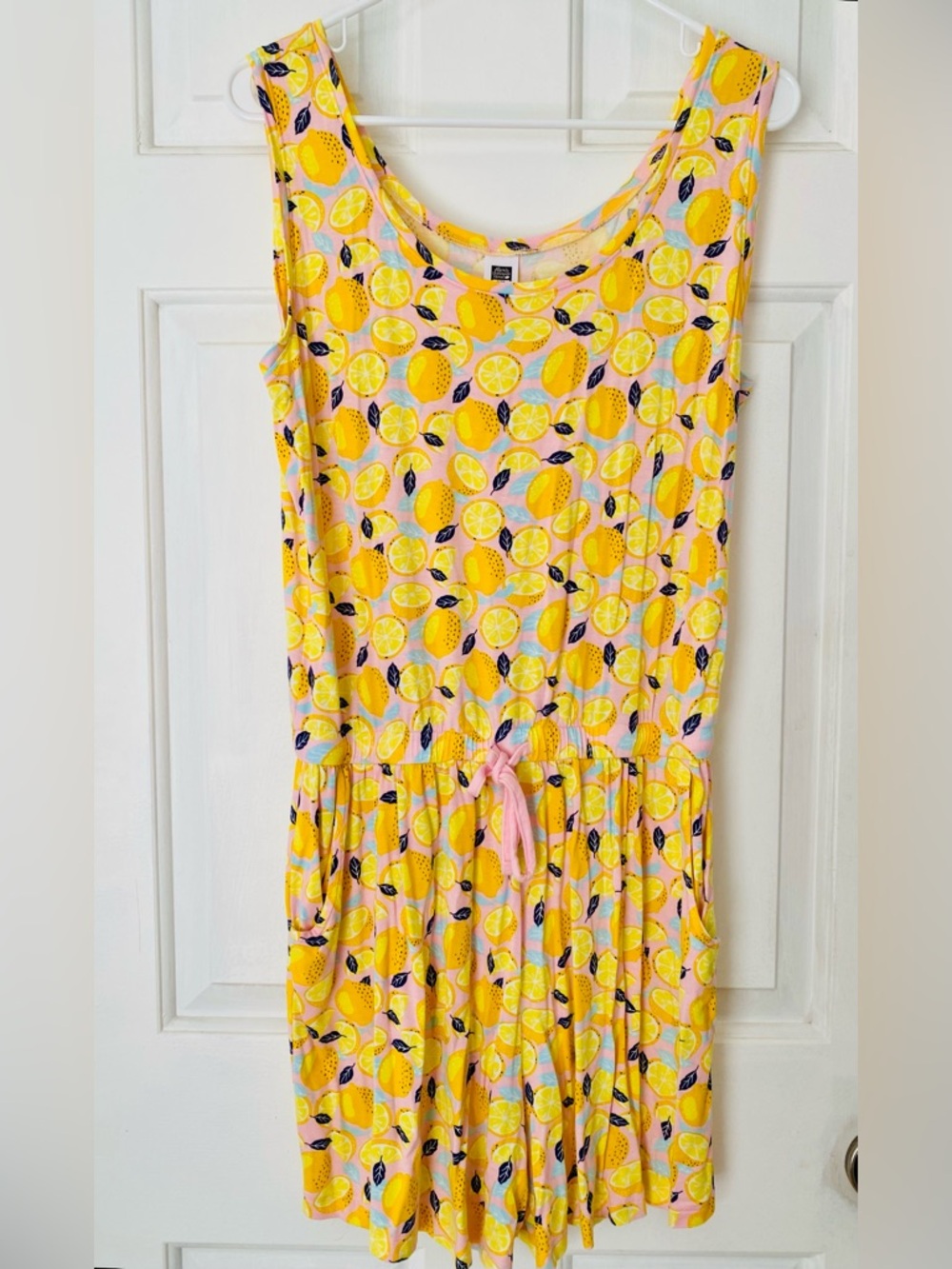 Women’s Yellow & Pink Lemon-Print Romper